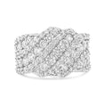 Load image into Gallery viewer, 10K Yellow Gold 3.00 Cttw Diamond Multi Row Cluster Band Ring (I-J Color, I3 Clarity)