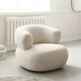 Load image into Gallery viewer, Minimalist Creative Casual White Lambswool Lazy Small Apartment Single Sofa Chair
