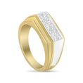 Load image into Gallery viewer, 14K Yellow and White Gold 1.00 Cttw Princess-Cut Diamond Modern Gent's Band (G-H Color, SI1-SI2 Clarity) - Size 10