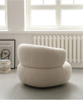 Load image into Gallery viewer, Minimalist Creative Casual White Lambswool Lazy Small Apartment Single Sofa Chair