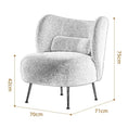 Load image into Gallery viewer, Nordic Living Room Light Luxury Fabric Lazy Sofa Beauty Salon Fashion Lambswool Couch