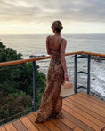 Load image into Gallery viewer, Backless See-through Leopard Print Dress