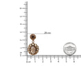 Load image into Gallery viewer, 18K Rose Gold Diamond Accent and Lemon and Oval Smoky Color Quartz Gemstone Dangle Drop Earring (G-H Color, SI1-SI2 Clarity)