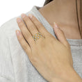 Load image into Gallery viewer, 14K Yellow Gold Diamond Art Deco Ring (1/2 Cttw, H-I Color, I1 Clarity)