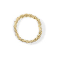 Load image into Gallery viewer, 14K Yellow Gold 8.00 Cttw Champagne Diamond Floral Cluster Halo Link Bracelet (H-I Color, I1-I2 Clarity)