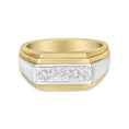 Load image into Gallery viewer, 14K Yellow and White Gold 1.00 Cttw Princess-Cut Diamond Modern Gent's Band (G-H Color, SI1-SI2 Clarity) - Size 10