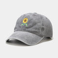 Load image into Gallery viewer, Washed-out Vintage SUNFLOWER Embroidered Peaked Cap Outdoor Travel