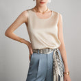 Load image into Gallery viewer, Real Silk Waistcoat Women's Satin Sleeveless Suspenders