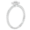 Load image into Gallery viewer, 10K White Gold Diamond Cluster Ring (1/4 Cttw, H-I Color, SI1-SI2 Clarity)
