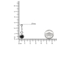 Load image into Gallery viewer, 18K White Gold 1/3 Cttw Diamond and 7mm Round Black Onyx Gemstone Halo Dangle Hoop Earrings (G-H Color, SI1-SI2 Clarity)