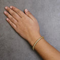 Load image into Gallery viewer, 18K Yellow Gold 4.0 Cttw Round-Cut Diamond S-Link 7" Inch Tennis Bracelet (I-J Color, SI1-SI2 Clarity)