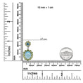 Load image into Gallery viewer, 18k White Gold 0.05 Cttw Round Diamond and Blue Topaz and Green Peridot Gemstone Halo Drop 18" Pendant Necklace (F-G Color, VS1-VS2 Clarity)