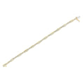 Load image into Gallery viewer, 14K Yellow Gold 1-1/2 Cttw Round Brilliant-Cut & Baguette Cut Diamond Bezel and Tapered Link 7" Tennis Bracelet (H-I Color, I1-I2 Clarity)