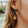 Load image into Gallery viewer, Sun Gold Diamond Earrings