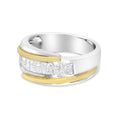 Load image into Gallery viewer, 14K Yellow and White Gold 1.00 Cttw Princess-Cut Diamond Modern Gent's Band (H-I Color, SI2-I1 Clarity) - Size 10