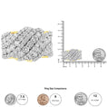 Load image into Gallery viewer, 10K Yellow Gold 3.00 Cttw Diamond Multi Row Cluster Band Ring (I-J Color, I3 Clarity)