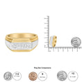 Load image into Gallery viewer, 14K Yellow and White Gold 1.00 Cttw Princess-Cut Diamond Modern Gent's Band (G-H Color, SI1-SI2 Clarity) - Size 10