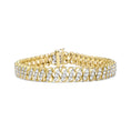 Load image into Gallery viewer, 10K Yellow Gold 4.0 Cttw Diamond Triple Row Infinity 7" "S" Link Tennis Bracelet (J-K Color, I2-I3 Clarity)