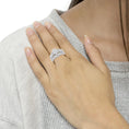 Load image into Gallery viewer, .925 Sterling Silver 1 cttw Lab Grown Diamond Engagement Ring and Band Set (F-G Color, VS2-SI1 Clarity)