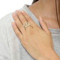 Load image into Gallery viewer, 14K Yellow Gold 1 5/8 Cttw Round and Baguette Diamond Lattice Grid Design Ring Band (H-I Color, VS2-SI1 Clarity) - Ring Size 6