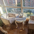 Load image into Gallery viewer, European-style Solid Wood Fabric Dining Chair With Backrest Sofa Chair Coffee Shop