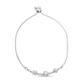 Load image into Gallery viewer, 10K White Gold 0.41 Cttw Round Prong and Bezel Set Cluster Diamond Alternate Pattern Bolo Bracelet (I-J Color, I1-I2 Clarity) - Adjustable 4" to 10"