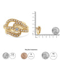 Load image into Gallery viewer, .925 Sterling Silver 1/3 Cttw Round Diamond Crisscross Engagement Ring Bridal Set (H-I Color, I1-I2 Clarity )
