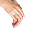 Load image into Gallery viewer, 10K Yellow Gold 3.00 Cttw Diamond Multi Row Cluster Band Ring (I-J Color, I3 Clarity)