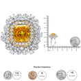 Load image into Gallery viewer, 18k Yellow and White Gold 2 3/4 Cttw Lab Grown Yellow Radiant Cut Diamond Halo Cluster Ring (Yellow/G-H Color, VS1-VS2 Clarity)