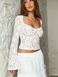 Load image into Gallery viewer, Lace Floral Sheer Tops
