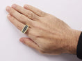 Load image into Gallery viewer, Men's 14K Yellow Gold Plated .925 Sterling Silver 1 1/2 Cttw White and Black Treated Diamond Cluster Ring (Black / I-J Color, I2-I3 Clarity)