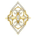 Load image into Gallery viewer, 10K Yellow Gold Diamond Cocktail Ring (1/2 cttw, I1-I2 Clarity, H-I Color)