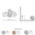 Load image into Gallery viewer, 14K White Gold 1 1/2 Cttw Composite Diamond Marquise Shape Solitaire Diamond Engagement Ring Set for Women (H-I Color, SI1-SI2 Clarity)