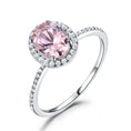 Load image into Gallery viewer, Classic Morganite Ring Female Wedding Diamond 18k silver ring