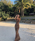 Load image into Gallery viewer, Backless See-through Leopard Print Dress