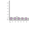 Load image into Gallery viewer, .925 Sterling Silver 7x7 mm Cushion Cut Purple Amethyst and 1/10 cttw Round Cut Diamond Square Shape Tennis Bracelet (I-J Color, I1-I2 Clarity) - 7"