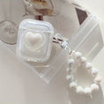 Load image into Gallery viewer, Transparent Headphone Case With Bead Bracelet