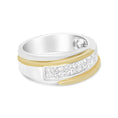 Load image into Gallery viewer, 14K Yellow and White Gold 1.00 Cttw Princess-Cut Diamond Modern Gent's Band (H-I Color, SI2-I1 Clarity) - Size 10