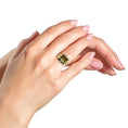 Load image into Gallery viewer, 18K Yellow Gold 15x15mm Cushion Cut Lemon Quartz and 1/4 Cttw Diamond Accented Cocktail Ring (F-G Color, VS1-VS2 Clarity)