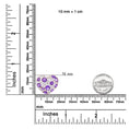 Load image into Gallery viewer, 18K Rose Gold 3/4 Cttw Diamond and Purple Amethyst Cluster Heart Shape 18" Pendant Necklace (G-H Color, SI1-SI2 Clarity)