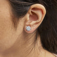 Load image into Gallery viewer, 14K White Gold 1 3/4 Cttw Lab Grown Diamond Floral Cluster Composite Stud Earrings (G-H Color, VS2-SI1 Clarity)