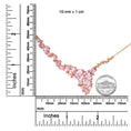 Load image into Gallery viewer, 18K Rose Gold 1/2 Cttw Brown Diamond and Multi-Size Oval Pink Sapphire Cluster Cascade Statement Station Necklace (Brown Color, SI1-SI2 Clarity) - Adjustable up to 14" to 16"