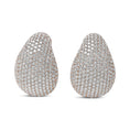 Load image into Gallery viewer, 18K Rose Gold 13 1/5 Cttw Micro-Pave Diamond Sculptural Design Statement Omega Back Earrings (G-H Color, SI1-SI2 Clarity)