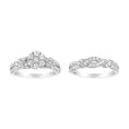 Load image into Gallery viewer, .925 Sterling Silver 1 cttw Lab Grown Diamond Engagement Ring and Band Set (F-G Color, VS2-SI1 Clarity)