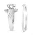 Load image into Gallery viewer, 14K White Gold 1 1/2 Cttw Composite Diamond Marquise Shape Solitaire Diamond Engagement Ring Set for Women (H-I Color, SI1-SI2 Clarity)