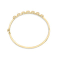 Load image into Gallery viewer, 14K Yellow Gold Alternating Bezel Set 5MM Oval Shaped Tanzanite and 1/5 Cttw Diamond Bangle Bracelet (H-I Color, VS2-SI1 Clarity) - Fit's wrists up to 7.25" Inches