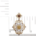 Load image into Gallery viewer, 14K White and Yellow Gold 4.0 Cttw Fancy Color Rose Cut Diamond Antique Style 18" Pendant Necklace (Yellow Color, I1-I2 Clarity)