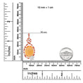 Load image into Gallery viewer, 18K Rose Gold 1/5 Cttw Diamond and Oval Yellow Citrine and Round Orange Sapphire Gemstone Openwork Halo Teardrop with Flower Design 18" Pendant Necklace (G-H Color, SI1-SI2 Clarity)