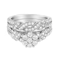 Load image into Gallery viewer, .925 Sterling Silver 1 cttw Lab Grown Diamond Engagement Ring and Band Set (F-G Color, VS2-SI1 Clarity)