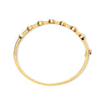 Load image into Gallery viewer, 14K Yellow Gold 1/3 Cttw Round-Cut Diamond and 5MM Oval-Cut Blue Tanzanite Gemstone Bangle Bracelet (H-I Color, I1-I2 Clarity) - Size 7" Inches